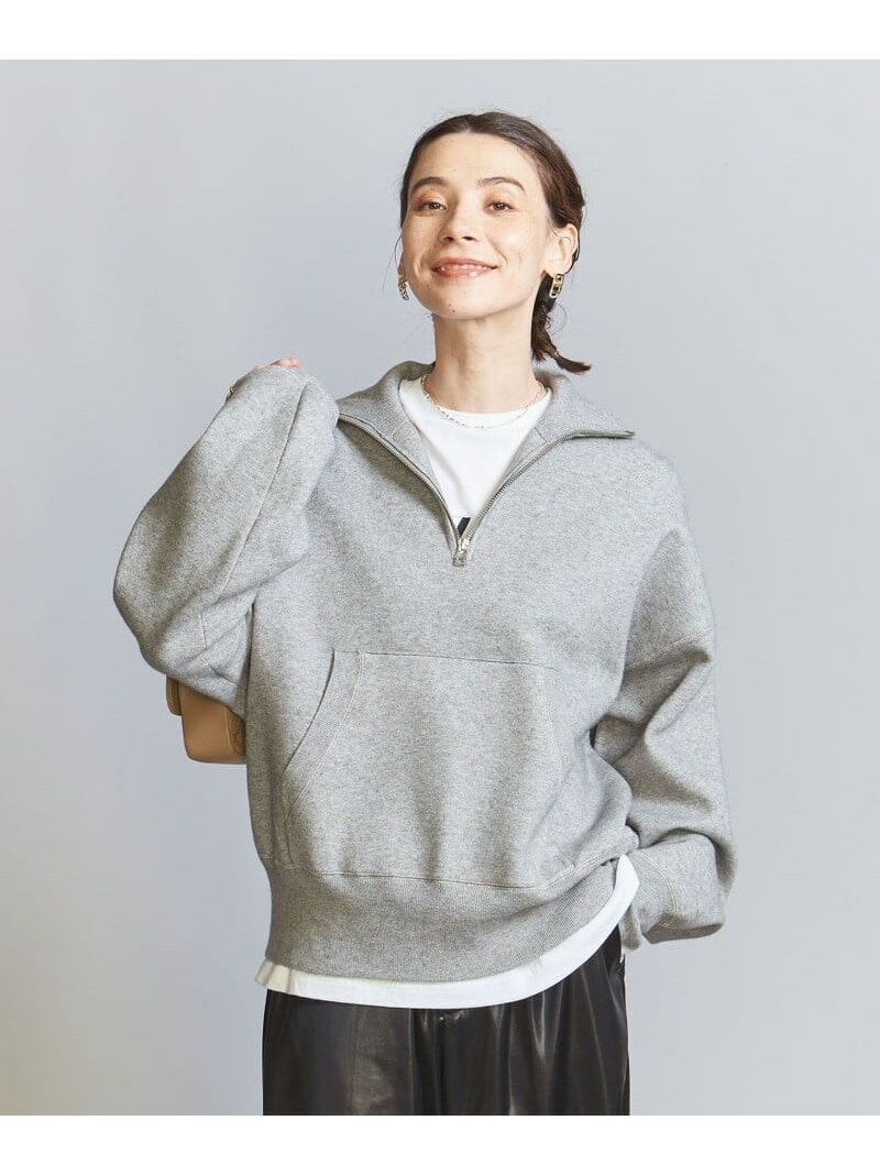 【WEB限定】スポンディッシュニット ハーフジッププルオーバー -ウォッシャブル- BEAUTY&YOUTH UNITED ARROWS ビューティー＆ユース　ユナイテッドアローズ トップス ニット グレー ホワイト ブラック イエロー【先行予約】*【送料無料】[Rakuten Fashion]のサムネイル