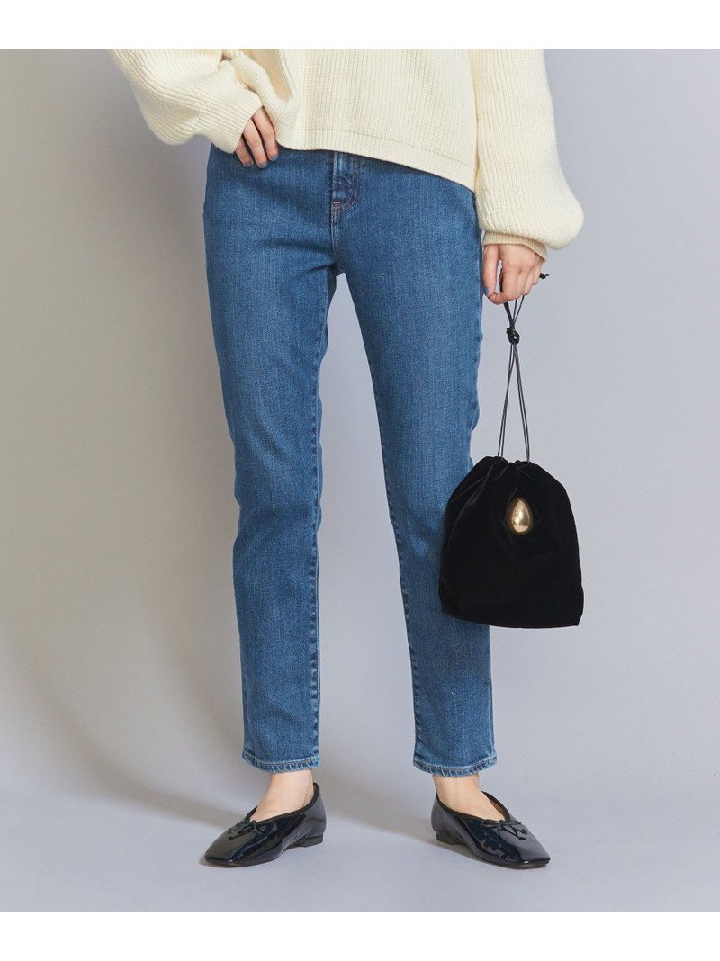 【SALE／40%OFF】＜RED CARD＞LIBERTY HI RISE デニムパンツ BEAUTY&YOUTH UNITED ARROWS ビューティー＆ユース　ユナイテッドアローズ パンツ ジーンズ・デニムパンツ ネイビー グレー【RBA_E】【送料無料】[Rakuten Fashion]のサムネイル