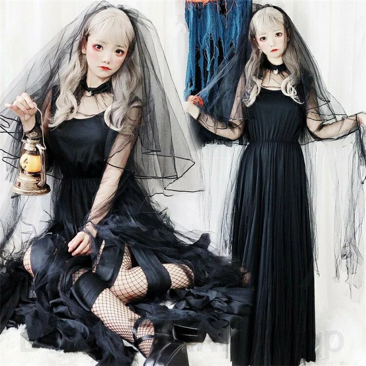 ハロウィン衣装 幽霊の花嫁 仮装 魔女 吸血鬼 幽霊 魔女 悪魔 鬼 ハロウィン ヴァンパイア ゾンビ 花嫁 レディース コスプレ おばけハロウィン 衣装 ゾン...