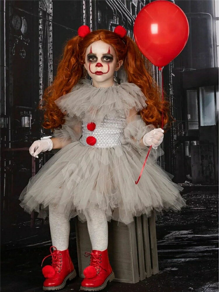 子供 ハロウイン 道化師服 ハロウィン衣装 ピ...の紹介画像2