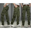 カーゴパンツ メンズ 夏用 ゆったり 長ズボン スリム 作業着 太め 作業ズボン ワークパンツ ミリタリー ショートパンツ ワイドパンツ 無地 カジュアル 新品...