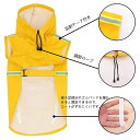 レインコート 犬用 ポンチョ 小型犬 中型犬 大型犬用 ペットレインコート 犬服 カッパ 梅雨の日 散歩 ドッグウェア 反射テープ付き 通気 軽量 犬用ポンチョ...