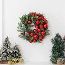 クリスマスリース 直径37cm 壁飾り オーナメント クリスマス置物 クリスマス飾り Christmas 玄関リース クリスマス雑貨 デコ 窓 かざり プレゼン...
