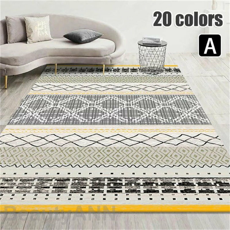 200-300CM 北欧 ボヘミアン風 大面積 タイルラグ 洗える ラグマット 滑り止め 玄関マット ラグラグ カーペット おしゃれ オールシーズン ラグ ベッ...
