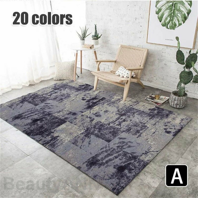 160-230CM 北欧風 芸術抽象水墨 大面積 タイルラグ 洗える ラグマット 滑り止め 玄関マット ラグラグ カーペット おしゃれ オールシーズン ラグ ベ...