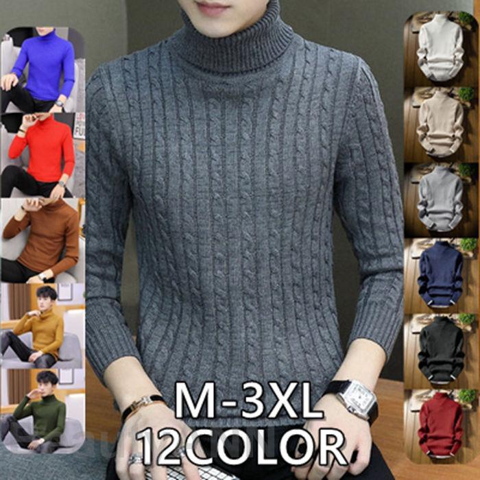 ニットセーター メンズ タートルネック おしゃれ ニット セーター 冬 秋 無地 シンプル ビジネス オフィス 大きいサイズ ハイネック カラフル プレゼント ...