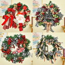 新生活 クリスマスリース オーナメント 飾り クリスマス花輪 サンタクロース 蝶結び 玄関 ドア 飾り 花輪 掛る 北欧風 アクセサリー クリスマス飾り 壁掛け...