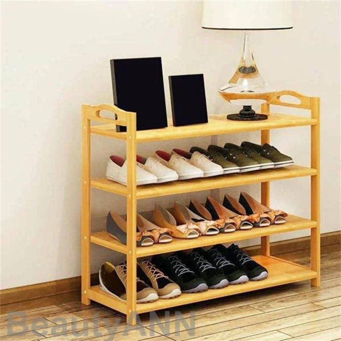 靴棚 木製 大容量 4層デザイン シューズラック 靴収納 靴入れ 高品質の天然木 丈夫 動きやすい 組み立て簡単 オシャレ ブラウン ガーデニング ウッドシェル...