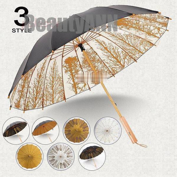 新生活 雨傘 傘 レディース 婦人傘 雨具 丈夫 おしゃれ かわいい|長傘 16本骨 バイカラー 総柄 撥水加工 軽量 防汚 長傘 プレゼント ギフト