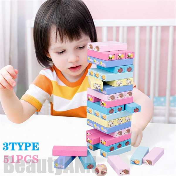 新生活 ジェンガ クラシック 51PCS 上品 積み木 知育玩具 バランスゲーム つみき 木製 木のおもちゃ ブロック おもちゃ 知育 学習玩具 ベビー 赤ちゃ...