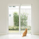 「予約販売」 ペット ゲート のぼれん ペット高さ調節対応 191～255cm/205～285cm 猫用品 ドア ケージ 屋内用 ドア付き 突っ張り 留守番 保護 ネコ 脱走防止 柵 フェンス 脱走防止 猫用 多頭飼い 多頭 スチール ペットケージ 新生活 ホワイト 日本語取扱説明書付き