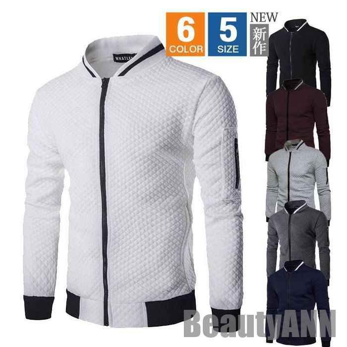 新生活 ゴルフウェア ジャケット メンズ パーカー ジップアップ セットアップ 長袖 前開き 春秋服 トップス アウター スウェット ゴルフニット メンズ カー...