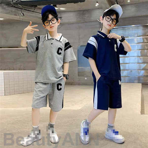 新生活 セットアップ 子供服 ジャージ キッズ 韓国子供服 上下セット ズボン 男の子 POLOカジュアル 夏 ワイドパンツ 半袖 薄手 パンツ ゆったり 2点...