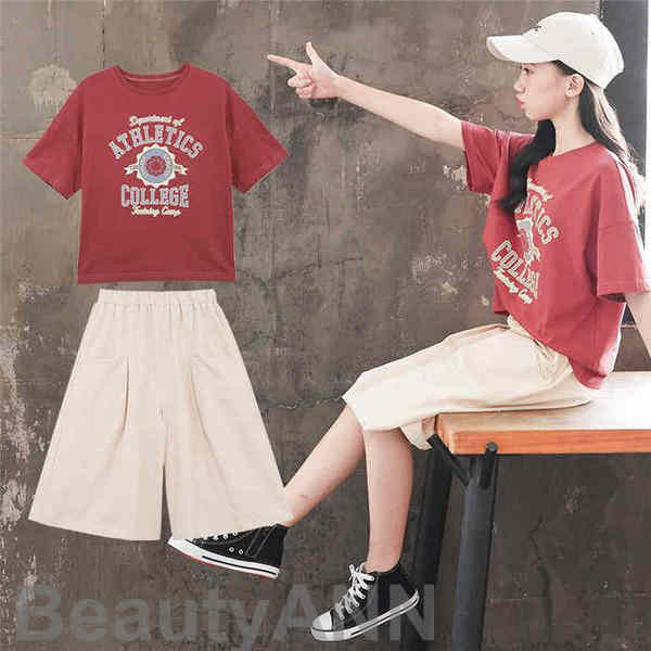 新生活 子供服 セットアップ キッズ 女の子 2点セット 半袖 シャツ+5分ズボン カジュアル パンツセット 春夏着 上下セット デニムパンツ 可愛い おしゃれ...