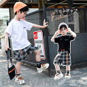 新生活 セットアップ 子供服 ジャージ キッズ服 韓国子供服 上下セット ズボン 男の子 カジュアル 夏 ワイドパンツ 半袖 薄手 パンツ ゆったり 2点セット...