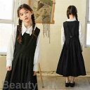 新生活 入学スーツ セットアップ 子供服 サロペット 女の子 キッズ 長袖 ブラウス 2点セット 子供 入園式 卒業式 ワンピース サスペンダースカート 発表会...