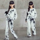 新生活 ジャージ 女子 子供服 長袖 セットアップ キッズ 2点セット 春秋 子供セットアップ ロングパンツ 上下セット Tシャツ ワイドパンツ スポーツウェア...