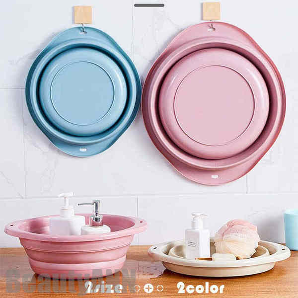 新生活 折り畳み 洗面器 折り畳みバケツ 折りたたみバケツ ソフトタブ 2点セット 折りたたみ 洗い桶 ガーデニング キャンプ かご 入院 旅行 洗車 災害 省...