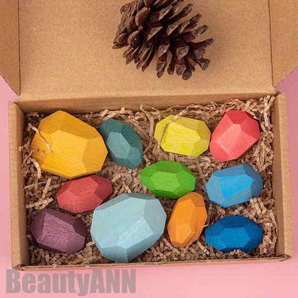 新生活 積み木 つみき 11個セット 木製 マルチカラー ウッドブロック 木育 つみき 木のおもちゃ 北欧風 天然木 ハンドメイド おもしろい 知育玩具 積木 ...