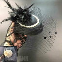 新生活 礼装帽子 おしゃれ ヘッドドレス トーク帽 ヘアアクセサリー ウェディングハット ミニ 帽子 チュール フラワー 小物 ブライダル小物 ウェディング パ...
