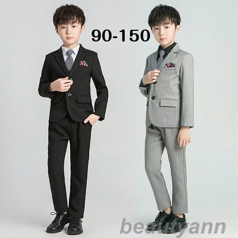 子供 フォーマルスーツ 2色 子供スーツ チェック柄 4点セット 5点セット長袖 ジャケット 長ズボン ワイシャツ 男の子 フォーマルスーツ キッズ ジュニア ...