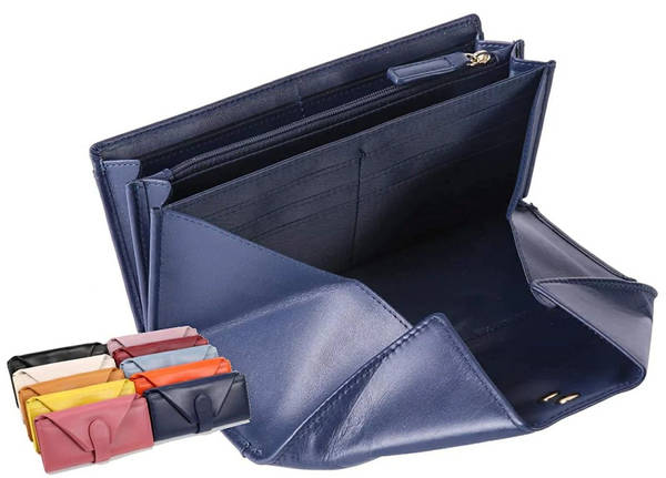 長財布 レディース 大容量 本革 財布 牛革 柔らか コインケース カードケース 財布 ウォレット 二つ折り財布 レディース カード収納 大容量 ガバッと開く ...