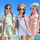 子供水着 キッズ 子供 オールインワン水着 チェック 水着 女の子 ガールズ ジュニア キッズ 子供 キッズ 水着 子ども用 水着 スクール水着 みずぎ ジュニ...