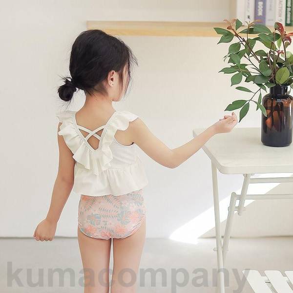 子供水着 3点セット キッズ 花柄 ラッシュガード 女の子 ガールズ ジュニア キッズ プリンセス ベビー水着 女児 水着 子ども用 子供 キャップ付き セパレ...