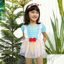 90~140cm 子供水着 2点セット 水玉柄 チェック柄 フリル 子ども ジュニア ラッシュガード 女の子 ガールズ 子供 キッズ 水着 子ども用 水着 スク...