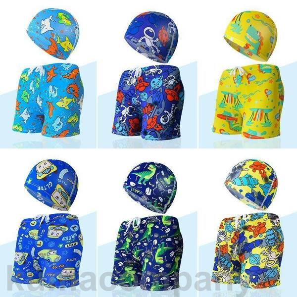 20・45kg キッズ水着 帽付き 男の子 ボクサー水着 スイミング パンツ 幼稚園 小学校 プール 海 可愛いかわいい スイムパンツ ジュニア 子供 水着 水...