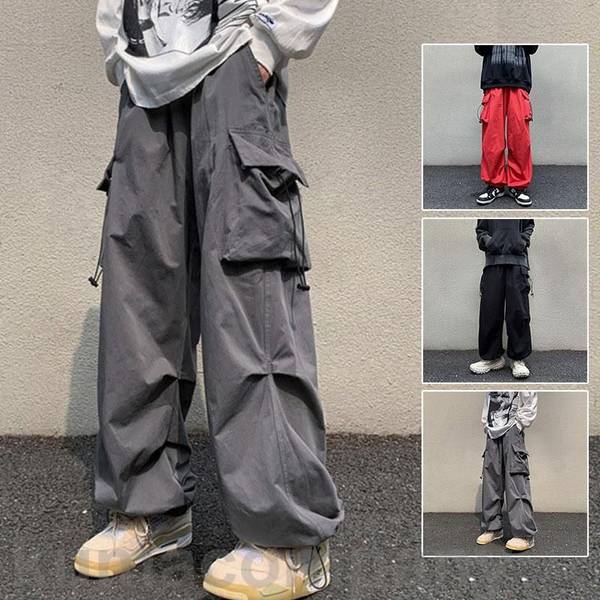 カーゴパンツ メンズ ボトムス ズボン ミリタリー ロング ゆったり 作業服 カジュアル おしゃれ ワークパンツ アウトドア ワイト