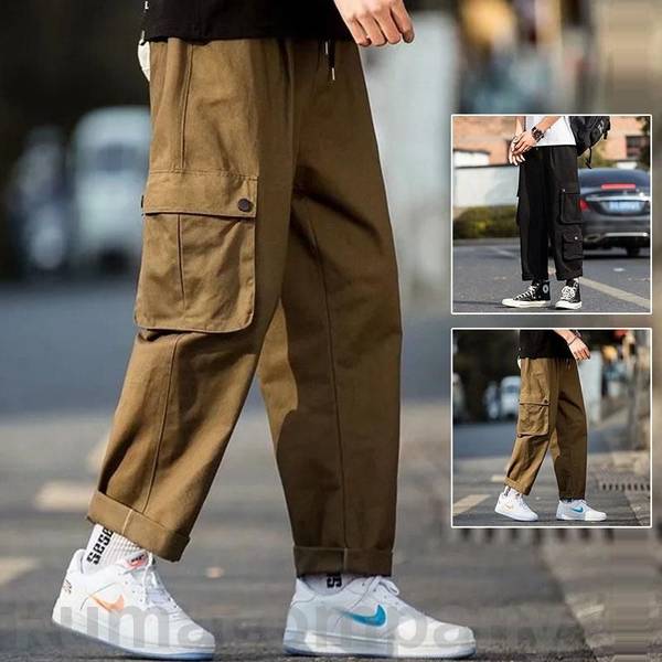 カーゴパンツ メンズ ボトムス ズボン ミリタリー ロング ゆったり 作業服 カジュアル おしゃれ ワークパンツ アウトドア ワイト