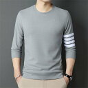 長袖Tシャツ メンズ 丸首 コットン トップス Tシャツ かっこいい インナー カジュアル ティーシャツ 肌着 春秋 男性用 バレンタイン