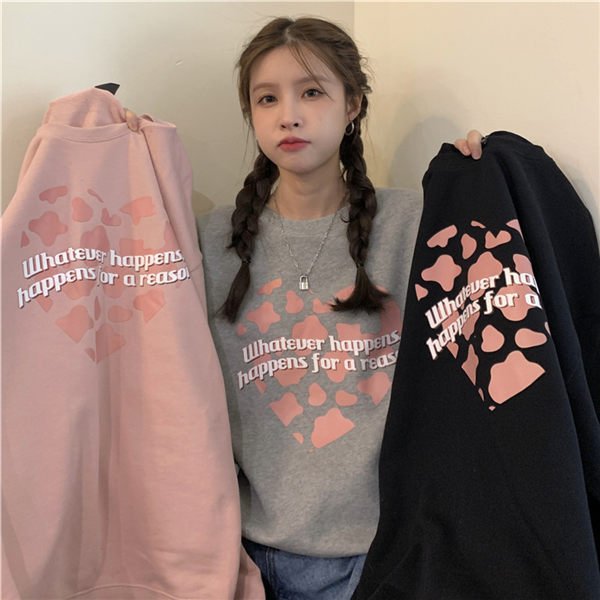 トレーナー レディース 秋物 レディース プリントトレーナー 可愛い トレーナー 女性トレーナー 春秋 スポーツ 着痩せ 春秋 薄手 バレンタイン プレゼント