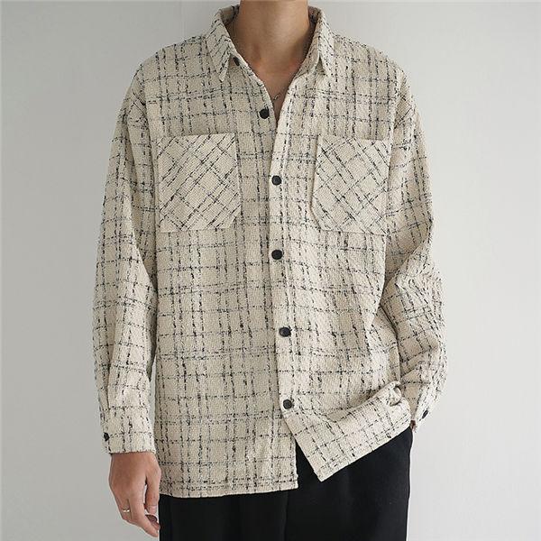 シャツ メンズ 長袖シャツ 紳士シャツ チェックシャツ ポケ付き ボタンシャツ ボタンダウン チェック柄 かっこいい オシャレ ファッション バレンタイン