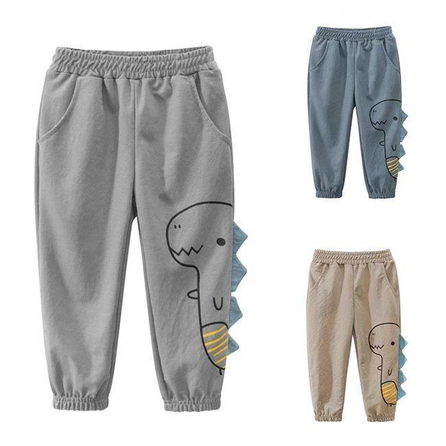 キッズ サルエルパンツ 男児 薄手 サマーパンツ 立体デザイン 恐竜 男の子 長ズボン ゆったり 防蚊 ロングパンツ 夏 快適 ジュニアパンツ バレンタイン プ...