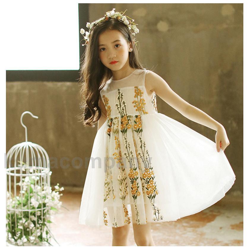 子供ドレス チュールスカート パーティードレス フォーマルドレス キッズ ノースリーブ プリンセスドレス キッズワンピース チュールレースドレス チュール ワ