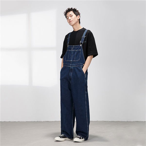 サロペット オーバーオール メンズ オールインワン ワイドパンツ サロペットデニムパンツ 長ズボン おしゃれ 春夏秋 バレンタイン