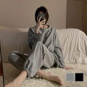 部屋着 寝巻き パジャマ 家着 セットアップ レディース 秋 冬 春 ルームウェア 秋冬 外出 可愛い かわいい 長袖 上下セット 大きいサイズ 大きめ ゆった...