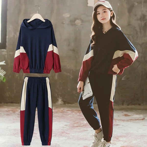 学生 セットアップ 子供服 2点セット スポーツウェア キッズ 長袖 トップス アウター ロングパンツ 女の子 パーカー スウェット ジャージ バレンタイン プ...