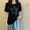 半袖tシャツ レディース ビッグtシャツ 黒Tシャツ 半袖tシャツ 可愛い ゆったり カットソー 半そでTシャツ ゆるカットソー 夏夏服 肌着 リゾート バレンタイン プレゼント(4)