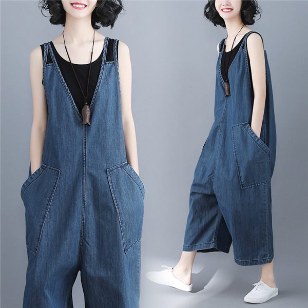 サロペットデニムパンツ レディース ワークパンツ ワイドパンツ 太め ゆったり 美シルエット 可愛い 春夏秋 バレンタイン プレゼント