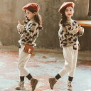 韓国子供服 ジャージ 女の子 セットアップ 子供服 長袖 セーター ロングパンツ 2点セット セットアップ 小学生 パンツセット 春秋冬 通学着 通園着 バレン...