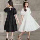 韓国子供服 夏 女の子 ワンピース ブラック ホワイト ロング丈 ワンピー 夏ワンピ 半袖 ミドル丈 キッズ 姉妹 ワンピ 発表会 受験用 記念日 イベント 誕...