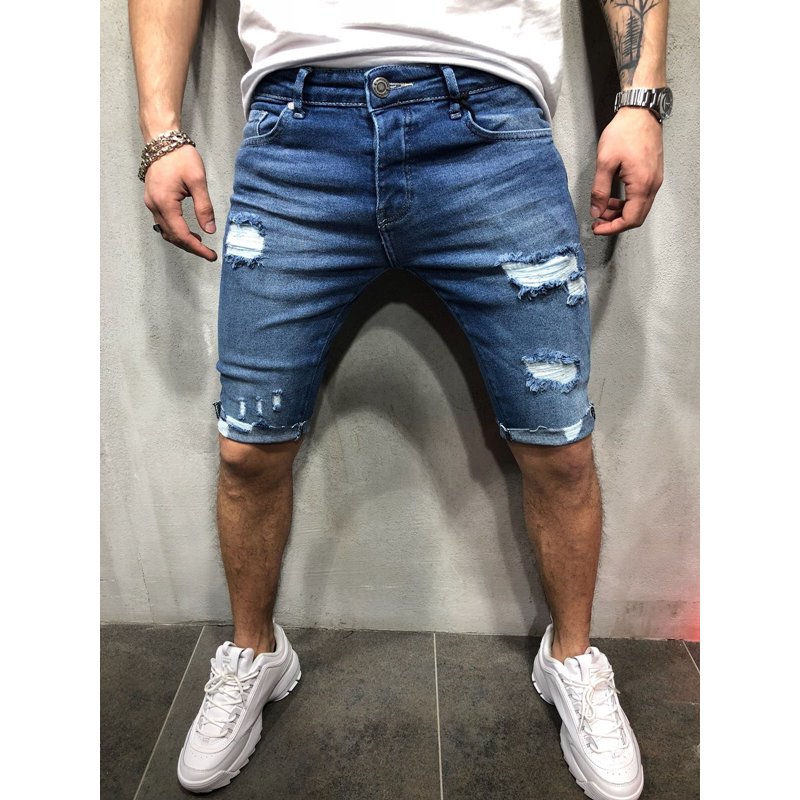 デニムパンツ ジーンズ ショートパンツ ダメージ加工 ハーフパンツ メンズ 半ズボ...