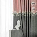 カーテン 幅60-200cm*丈60-255cm 1枚 遮光85% 遮光カーテン curtain カーテン ポリエステル 2色 ポリエステル 刺繍 立体感 かわ...