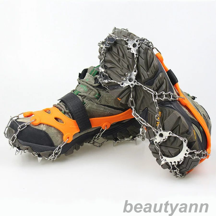 アイゼン チェーンスパイク 19本爪 登山 雪山 トレッキング 簡単装着 収納袋付き チェーンスパイク 201ステンレス製 スノースパイク 凍結道路 ハイキング...