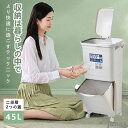新生活 翌日発送 ゴミ箱 45L袋可 45リットル袋可 おしゃれ フロントオープン 分別 ダストボックス 積み重ね キッチン スリム シンプル 大容量 ふた付き...