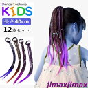 新生活 エクステ 三つ編み 編み込み 12色セット 12本 グラデーション ヘアアクセサリー かつら エクステンション カラフル ウィッグ キッズ 髪 髪の毛 ...