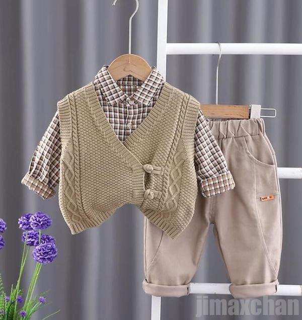 新生活 韓国 セーター 子供 可愛 ニット ワイシャツ 上下セット 男の子 キッズセット 男児 入学式 卒園式 卒業式 子供服 80 90 100 110 12...